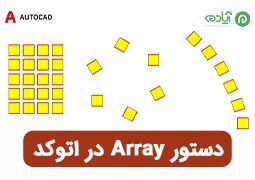 آموزش (0 تا 100) دستور Array در اتوکد + 3 زیر دستور Array برای تکثیر منظم آبجکت‌ها