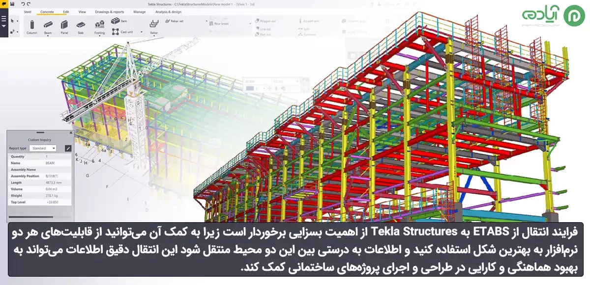 نحوه وارد کردن فایل ایتبس به تکلا استراکچرز