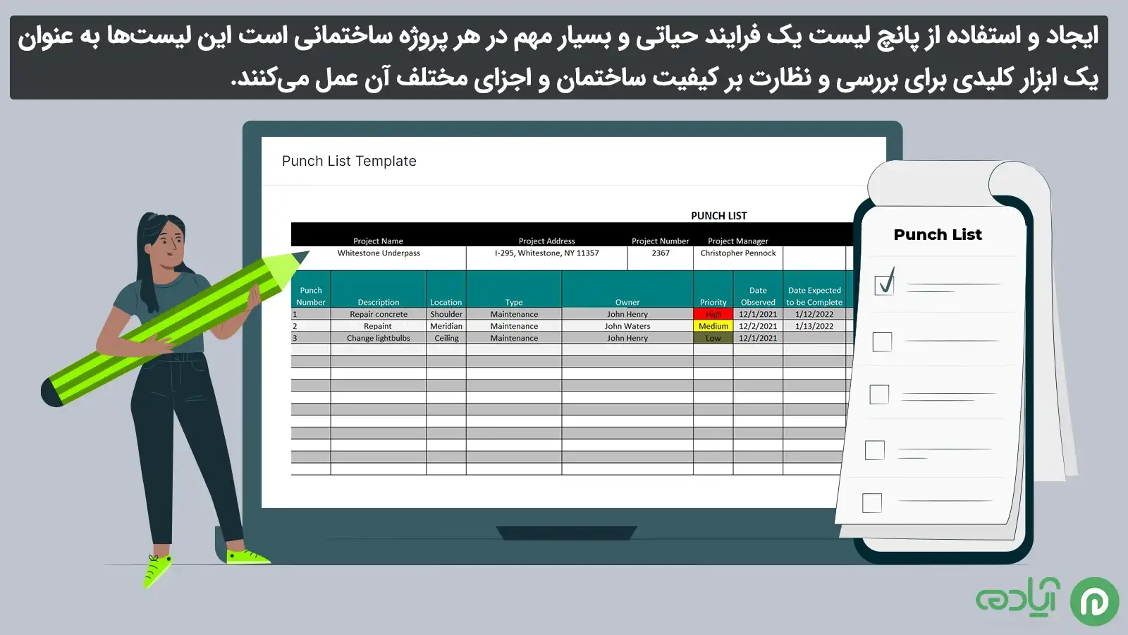 سوالاتی برای پانچ لیست نواقص ساختمان