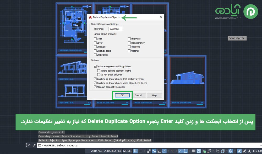 پنجره Delete Duplicate Option 